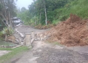 Vila dan Motor Rusak Imbas Longsor Tebing 15 Meter di Puncak Bogor