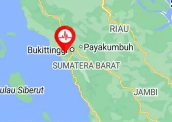 Gempa Magnitudo 3,1 Guncang Kabupaten Agam Sumbar