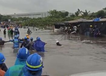 Pekerja Industri Lotte di Cilegon Hilang Terseret Arus Banjir