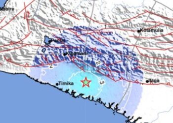 Gempa M 4,2 Guncang Mimika