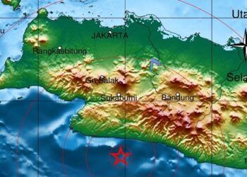 Gempa Magnitudo 3,2 Guncang Kabupaten Sukabumi Jabar