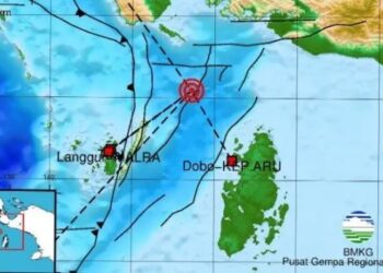 Gempa Magnitudo 4,4 Guncang Kepulauan Aru Maluku