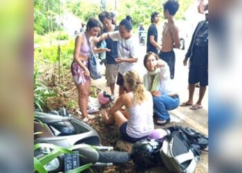 Bule Spanyol Terluka Setelah Dijambret saat Kendarai Motor