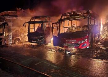 Tiga Unit Bus PO Margo Mulyo Ludes Terbakar di Pekalongan