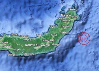 Gempa Magnitudo 4,8 Guncang Ratahan Minahasa Tenggara