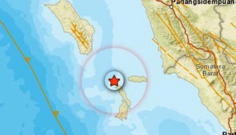 Gempa Magnitudo 4,7 Guncang Nias Selatan Sumatera Utara