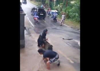 Jalur Jabar – Banten Terhambat Akibat Jalan Amblas di Cisolok
