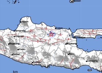 Gempa M 3,3 Landa Bojonegoro